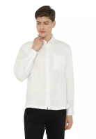 Police Denim POLICE Kemeja Polos Cotton Regular Fit Lengan Panjang Pria