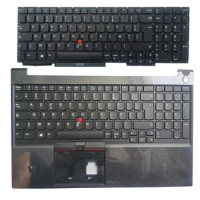 New French Keyboard For Lenovo ThinkPad E15 Gen 2 With Palmrest Upper Cover Case FR AZERTY