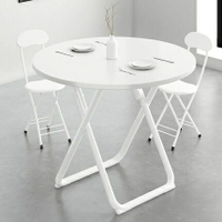 可摺疊圓桌餐桌家用小戶型現代簡約休閒圓形桌子洽談桌椅組合飯桌
