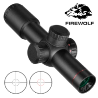 4.5x20 E Tactical Hunting Optics Sights Hunting Scopes Red Illumination Mil-Dot Riflescopes With Flip-open Lens Caps