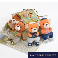 【La Poche Secrete】可愛水鑽胖胖熊包包吊飾鑰匙圈(多色任選)
