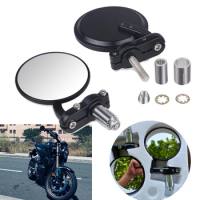 22mm Universal Motorcycle Mirrors Rearview Side Mirror Motorbike Accessories 2pcs Handle Bar End Mounting