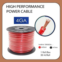 Kabel Strum Power 4 Awg Audio Mobil - Power Wire Kabel 4 AWG 30 Meter MERAH