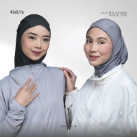 LAZIMA SPORT 00 - 007 | Kerudung Hijab 2 Warna | Jilbab Praktis Cantik | Bergo SPORT
