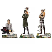 Attack on Titan Anime Eren Yeager Levi Jean Kirstein Game Acrylic Stand Doll Figure Model Plate Cosplay Toy
