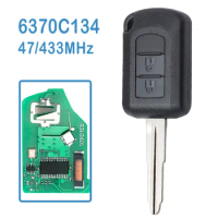 2 Pcs/lot 6370C134 Auto Smart Remote J166E 433MHz ID47 Chip 2 Buttons Replace Car Key For Mitsubishi Eclipse Cross 2017-2020