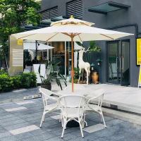 [เก็บเงินปลายทาง] EHOME Diameter 2.7M Garden Sunshade Double Layer Umbrella For Outdoor