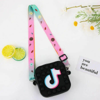 Tas Selempang Anak pop it Bag POP ITS POPIT PUSH IT TIKTOK Dompet Mini - Hitam