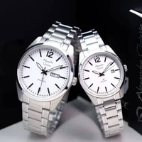 JAM TANGAN COUPLE ALEXANDRE CHRISTIE AC1012 / AC 1012 STAINLESS ORIGINAL - silver silver
