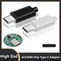 USB C Plug DAC ALC5686 Type-C Adapter Fast Charging DIY Solder Module 32bit 384khz Type C Terminals Connector Male Data Cable