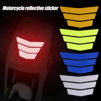 3Pcs Motorcycle Stickers Reflective Warning Stickers Trapezoidal Arrow Tail Fender Night Driving Safety Mark Sticker Decal