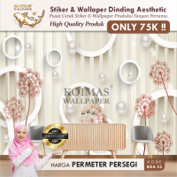 Sticker Dinding 3D Wallpaper Motif Bunga 3D Stiker Bunga Elegan Wallpaper Dinding3D Motif Bunga Mawa