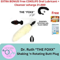 Anal Butt Plug Dr. Ruth "THE FOXX" Getar Shaking 'n Rotating Alat Bantu Sex Toys Getar+Rotation (put