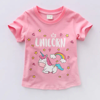 【時尚Baby】童裝 女童 短袖T恤桃粉色可愛小馬純棉上衣(女嬰女童裝純棉T恤春夏短袖上衣)