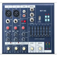 mixer audio mini 4 channel dengan equliser USB mp3 player suara jernih