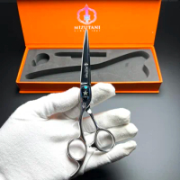 Japan MIZUTANI Left Hand Barber Scissors Professional Hair Takeshi Koro Heart Hair Scissors 6 "Left Hand Straight Scissors