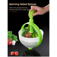 Baskom Spinner Pengering Pencuci Sayuran Buah Salad Otomatis