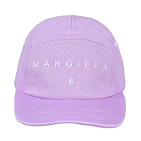 【MM6 MAISON MARGIELA】MM6 Maison Margiela刺繡LOGO棉質棒球帽(女款/丁香紫)