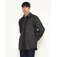 KENT&CREW Kemeja Lengan Panjang Hitam Pria - C-ECBA10-B9 M