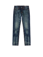 Men Jeans Brocade Patched Pocket 2017  Indigo