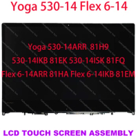 14-INCH FOR LENOVO YOGA 530-14 530-14IKB 14ARR 81H9 Flex6-14 lcd TOUCH SCREEN DIGITIZER LCD DISPLAY ASSEMBLYWITH FRAM