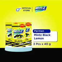 Mintz Permen Black Rasa Lemon 40 Gram - [3 Pack]