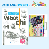 Sách + Màu vẽ - Combo Sách Bí Quyết Vẽ Bút Chì + Bộ Màu Vẽ Hộp Gỗ Cao Cấp M82 - Vanlangbooks x Color