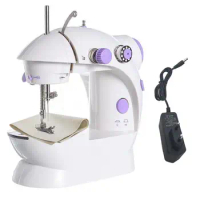 Household Mini Sewing Machines Handheld Sewing Machine with Light Cutter Foot Pedal Portable Electric Sewing Machines
