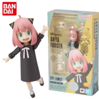 Bandai Genuine SPY×FAMILY Anime Figure SHF Anya Forger Home Dress Action Figure Toys for Boys Girls Kids Gift Collectible Model
