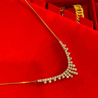 kalung permata berlian model baru lapis emas24k