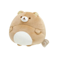 【San-X】拉拉熊 懶懶熊 Ponpoko系列 圓滾滾絨毛娃娃 S 軟軟的肚子 拉拉熊(Rilakkuma)