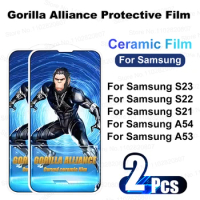 Gorilla Alliance 2Pcs Ceramic Screen Protector Tempered Film For Samsung Galaxy S23 S22 S20 S21 Ultra Plus A54 A53 A52 A34 A71