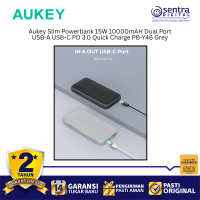 Powerbank Aukey Slim 15W – 10.000mAh, USB-C PD & USB-A, Cocok untuk iOS, Android, TWS(X03)