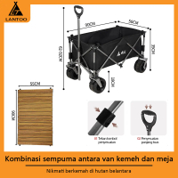 Lantoo Keranjang Camping Gerobak Lipat Troli Barang Box Serbaguna Glamping Piknik Mancing Outdoor Gu