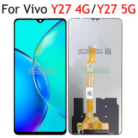 6.64 Inch Black For Vivo Y27 4G V2249 Vivo Y27 5G V2302 LCD Display Touch Screen Digitizer Panel Assembly Replacement / Frame