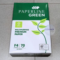 Kertas Fotocopy / Print / HVS F4 / Folio Putih Polos PAPERLINE GREEN 70 gram 70 gsm 1 Rim 500 Lembar