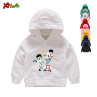 Kids Hoodies Sweatshirts Anime Captain Tsubasa Hoodies Children Leisure Long Sleeves Boys Football Motion Sweatshirts