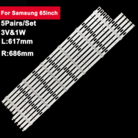 5 pairs/set tv backlight led strip For Samsung 65inch 6+6LED JL.D650C1330-408AL-M UE65TU7000 UE65TU UE65TU7160U UN65TU7000 serie