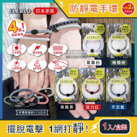 (2盒超值組)日本ELEBLO-頂級4倍強效條紋編織防靜電手環(1.9秒急速除靜電髮圈)