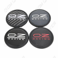 4PCS OD 65MM / ID 48MM Wheel Center Cap O.Z Sticker Wheel Hub Caps Car OZ Racing Rim Cover Cap