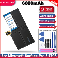 LOSONCOER 6800mAh G3HTA038H DYNM02 Laptop Battery for Microsoft Surface Pro 5 1796 Series For Surface Pro 6 1807 1809 Tablet