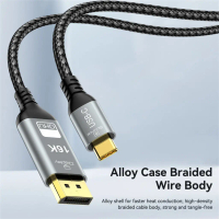 Fast Refreshing Rate USB C to 2.1 Extension Cable for 60Hz 240Hz on Laptop Computer Displays with UH