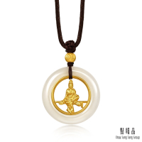 點睛品 月影水月觀音 和田玉黃金項鍊