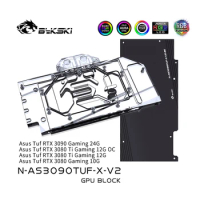 Bykski 3080ti Water Cooling Block For ASUS TUF RTX3090/3080/3080ti GAMING, Liquid Cooler System With Backplate