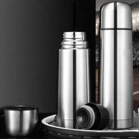Portable Dual-layer Coffee Bottle Vacuum Flask Tea Water Cup Thermal Jug Mug Tea Travel Mug Thermo Bottle Thermoses For Hot
