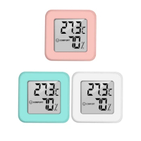 Mini Thermo-Hygrometer Indoor 3PSC Thermometer Hygrometer And Humidity Monitor With LCD Screen