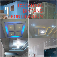 plafon gypsum terpasang rapih