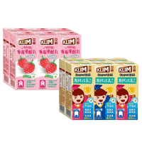 【KLIM 克寧】Superkid高鈣成長牛乳&amp;草莓優酪乳198ml x2箱(共48入;24入/箱)