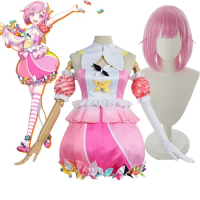Wonderlands× Showtime Ootori Emu Cosplay Costume Project Sekai Colorful Stage Feat Miku Cute Sweet Dress Woman's Wig Headwear