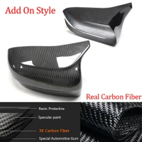 For BMW F90 M5 F91 F92 M8 2018-2022 Real Carbon Fiber Parts Rearview Mirror Cover Reversing Mirror Sticker Add On